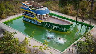 Awesome Build Three Story Warships Villa & Beautiful Swimming Pool
