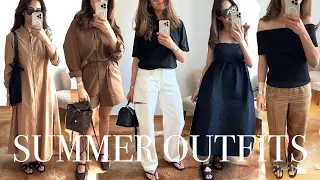 Summer Outfits | Easy and Effortless for Different Occasions | COS, Toteme, The Frankie Shop, etc.