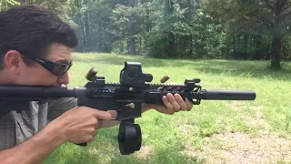 Suppressed 9mm on Full Auto M16A1 Lower