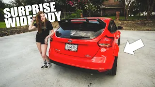 WIDEBODYING MY LITTLE SISTER'S FORD FOCUS!