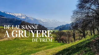 Viagem de trem de Lausanne a Gruyere - Suíça