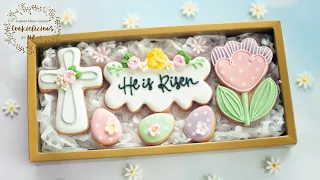 How to decorate Easter Cookie Set ~ He is Risen, Floral Cross & Spring Flower