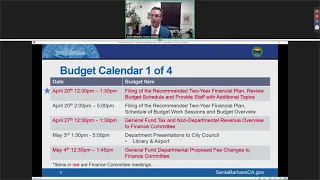 Finance Committee April 20, 2021 Proposed Budget Review Schedule