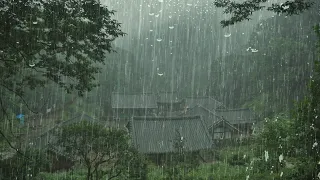 The sound of strong wind and heavy Rain, and the sound of rain that is comfortable to listen to,ASMR