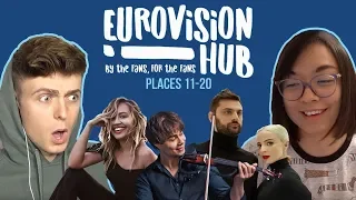 Eurovision Song Contest 2018: Places 11-20 | Reaction Video