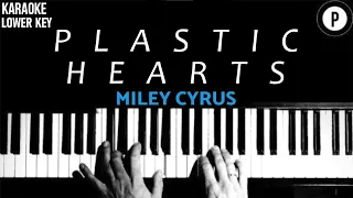 Miley Cyrus - Plastic Hearts Karaoke LOWER KEY Slowed Acoustic Piano Instrumental Cover [MALE KEY]