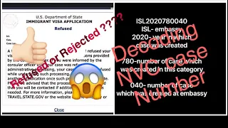 What does my NVC (CEAC) Case Status mean ? Decoding NVC Case Number ! Refused or Rejected ?