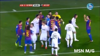 las mejores peleas entre Barcelona  vs Real Madrid en los clasicos