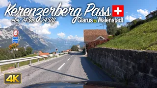 Driving the Kerenzerberg Pass from Glarus to Walenstadt | Scenic Drive Switzerland