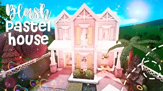 Pastel Blush Aesthetic Two Story Roleplay House I Bloxburg Speedbuild and Tour - iTapixca Builds