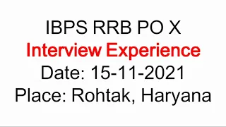 My IBPS RRB PO X Interview_ applied for Haryana state_ 74 marks in Interview (Telugu Explanation)