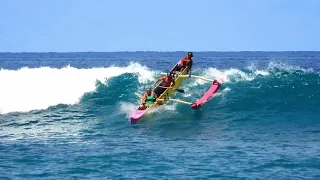 Canoe Surfing Kona Hawaii