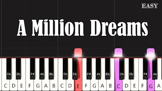 A Million Dreams - The Greatest Showman | Easy PIANO TUTORIAL