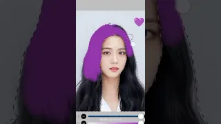 Cute Purple 💜 heart hair edit on Jisoo