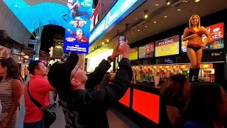 DAY AND NIGHT IN FREMONT STREET DOWNTOWN LAS VEGAS