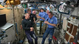 Soyuz MS-07 Farewell and Hatch Closure - June 3, 2018