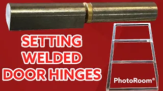 How to set and Weld door hinges to a frame.