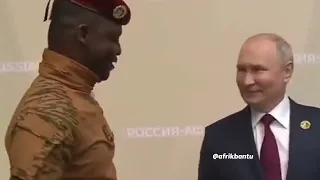 Burkina Faso Leader Ibrahim Traore  Meets Vladimir Putin In Full Military Gear