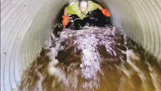 Empty Culvert Starts Blasting As I Unclog. Beaver Hunters