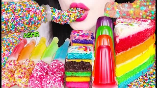 ASMR RAINBOW HONEY JELLY, NIK-L-NIP WAX BOTTLE, CAKE POP 레인보우 꿀 젤리, 닉클립 왁스병, 케이크팝 먹방 EATING SOUNDS