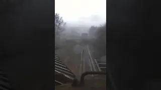 A train hit another train.