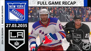 NHL 24 - New York Rangers vs Los Angeles Kings | Regular Season, Game 76 | 27.03.2035