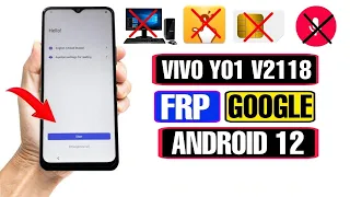Vivo Y01 FRP Bypass Android 12 | Vivo Y01 V2118 FRP Bypass 2022 | Vivo Y01 Google Bypass Android 12