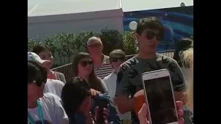 Dimash and Dears warm meeting at New Wave 2018 (Sochi 180909)