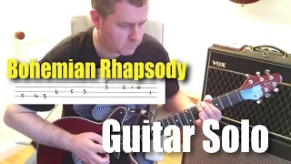 Queen Bohemian Rhapsody Guitar Solo with Guitar Tab Notes