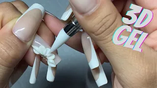 3D GEL flower 🌸 How to do 3d nail art 3d sculpting gel pt 2