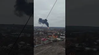 Взрыв нефтебазы в Луганске 07.03.2022 года.