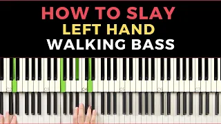 How to Slay Left Hand Walking Bass Lines - Every Solo Jazz Piano Technique Series Part 2