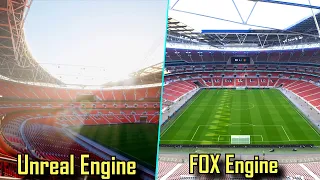 🔥 Wembley Stadium - Unreal Engine vs Fox Engine | PES 2021 vs PES 2022 Comparison | Fujimarupes