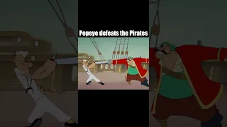 Popeye defeats the Pirates #shorts #popeye #cartoon #funny #funnyvideo #funnyvideos #pirates #fight
