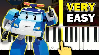 ROBOCAR POLI - Theme Song - VERY EASY Piano tutorial