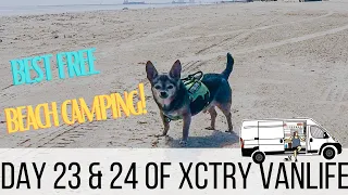 Solo Female Van Life with Dog | Best Free Beach Camping ! Bolivar Beach, Tx