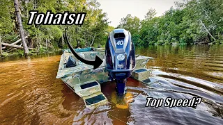 40hp Tohatsu overview and top speed (Track grizzly 1548 sportsman)