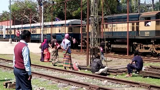 ENGINE CONNECTING TO TRAIN BOGIES ( COUPLING ) - BANGLADESH RAILWAY