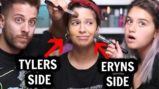MY HUSBAND AND NIECE DO MY MAKEUP...who did better?