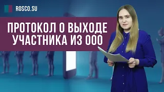 Протокол выхода участника из ООО