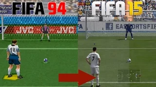 Penalty Kicks from Fifa 94 to 15 | Fifa History