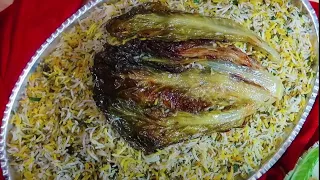 سفره شب عید سبک تهران قدیم سبزی پلو با ماهی کوکو سبزی برشته تهدیگ کاهو Norouz Dinner Sabzi Polo Mahi