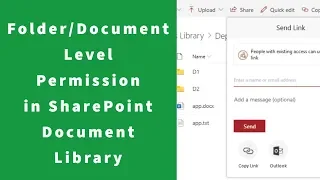 Folder/Document Level Permissions in SharePoint Online | Document Library Permission SharePoint