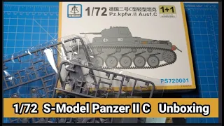 1/72 S-Model Panzer II C  Unboxing