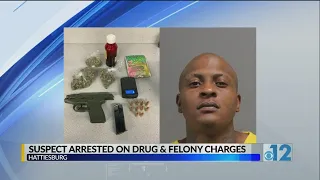 Man arrested on felony weapon and drug charges in Hattiesburg