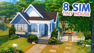 Tiny House for a Large 8 Sim Family // The Sims 4 Speed Build