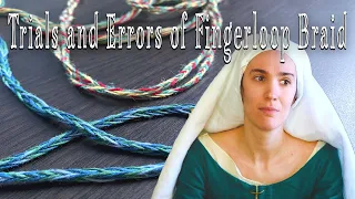 Medieval Lacing Cord - Figuring out how to Fingerloop Braid - 5 Loops