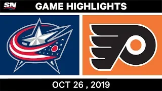 NHL Highlights | Blue Jackets vs. Flyers – Oct. 26, 2019