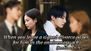 Giving divorce paper... #jk #jungkook #jennie #jenkook #bts #blackpink #oneshot #Kpop_Edits_Official