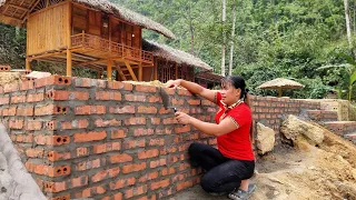 FULL VIDEO: The process of making roads and building walls with cement, sand and red bricks